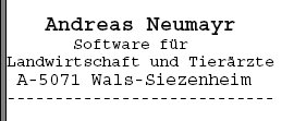 Diese Schriftart entspricht nicht exakt der des Bondruckers!
